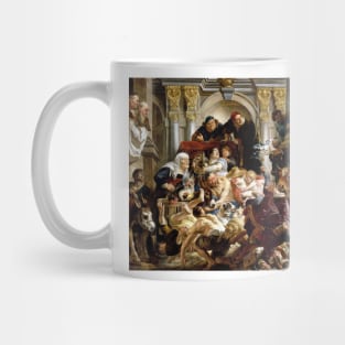 Jesus Driving The Merchants From The Temple by Jacob Jordaens Mug